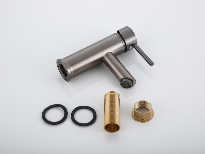 Wastafelkraan James - Verouderd Ijzer (Gunmetal)