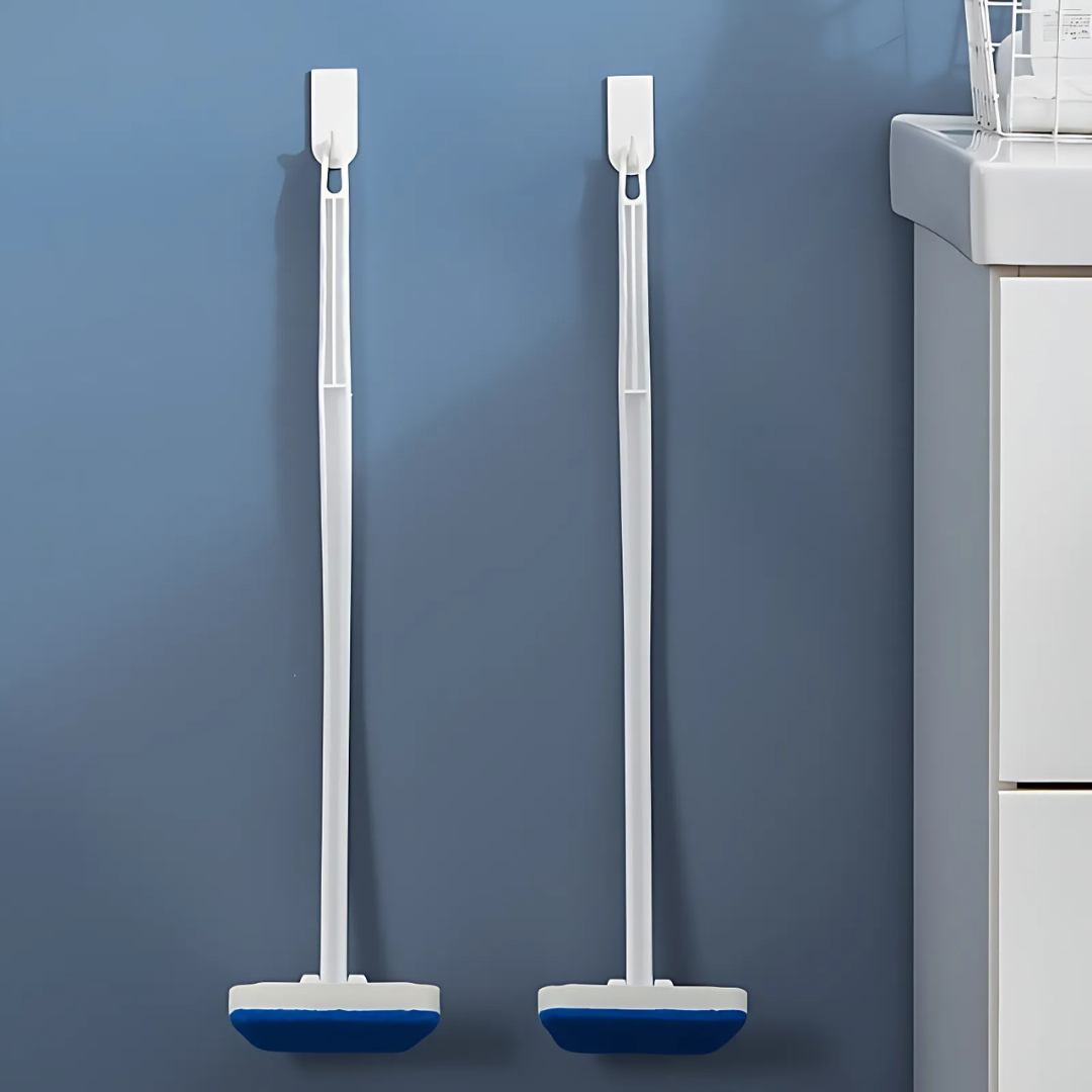 HomeEase® Verstelbare Badkamerborstel - 90° Draaibare kop - Afneembare spons - Schrobben van badkuip, tegels, glas en vloeren