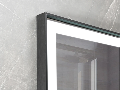 LED Badkamerspiegel - Bluetooth - Joshua Mat zwart - 100x70cm