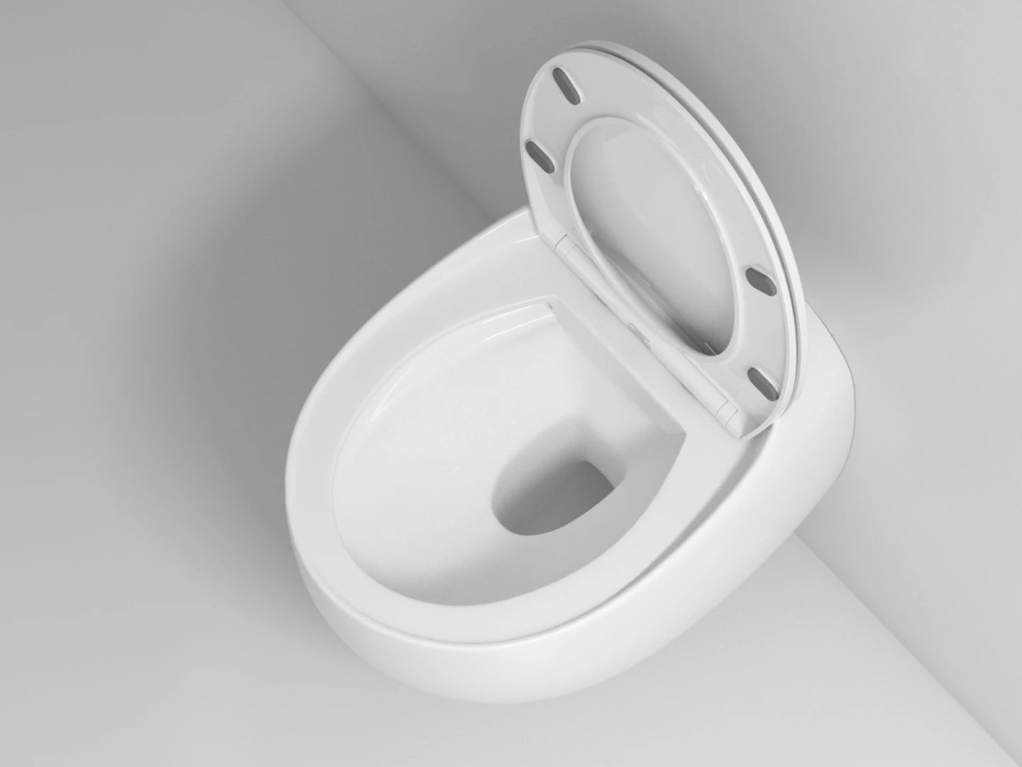 Hangend rimless toilet - Detroit Glans wit - 44x40x43cm