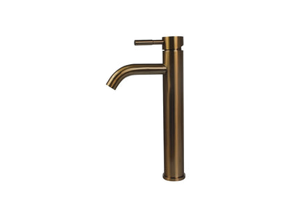 Hoge wastafelkraan - Xella Geborsteld goud - 28,5cm