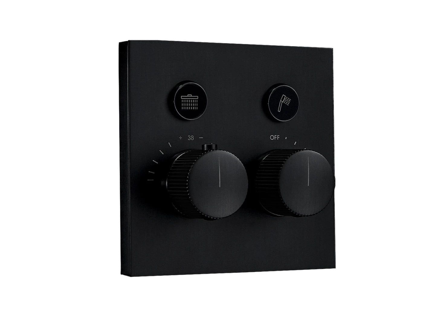 Thermostatische inbouw regendoucheset - Fossa Mat zwart