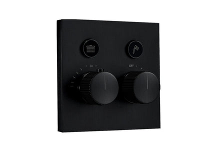 Thermostatische inbouw regendoucheset - Fossa Mat zwart