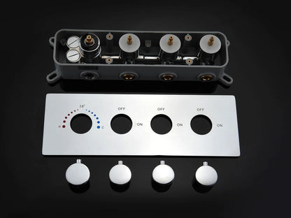 Thermostatisch inbouw regendoucheset - Okapi Chroom