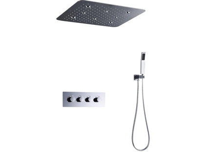 Thermostatisch inbouw regendoucheset - Okapi Chroom