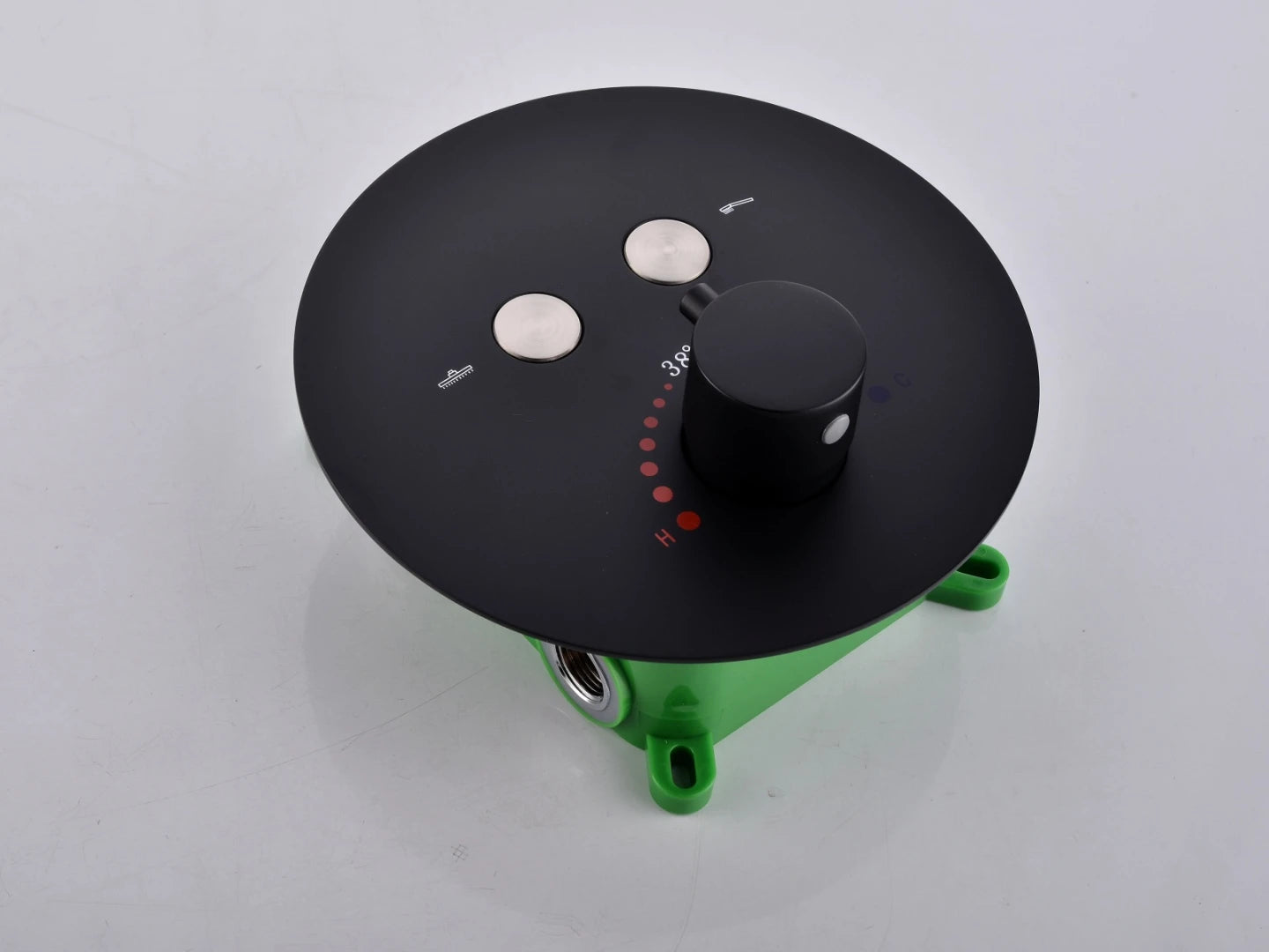 Thermostatische inbouw regendoucheset - Bombay Mat zwart