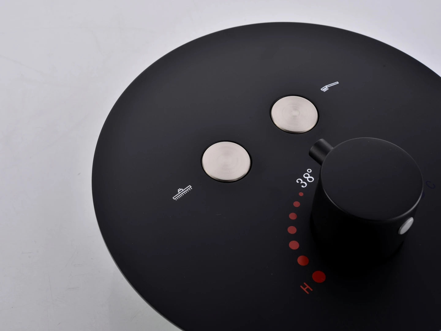 Thermostatische inbouw regendoucheset - Bombay Mat zwart