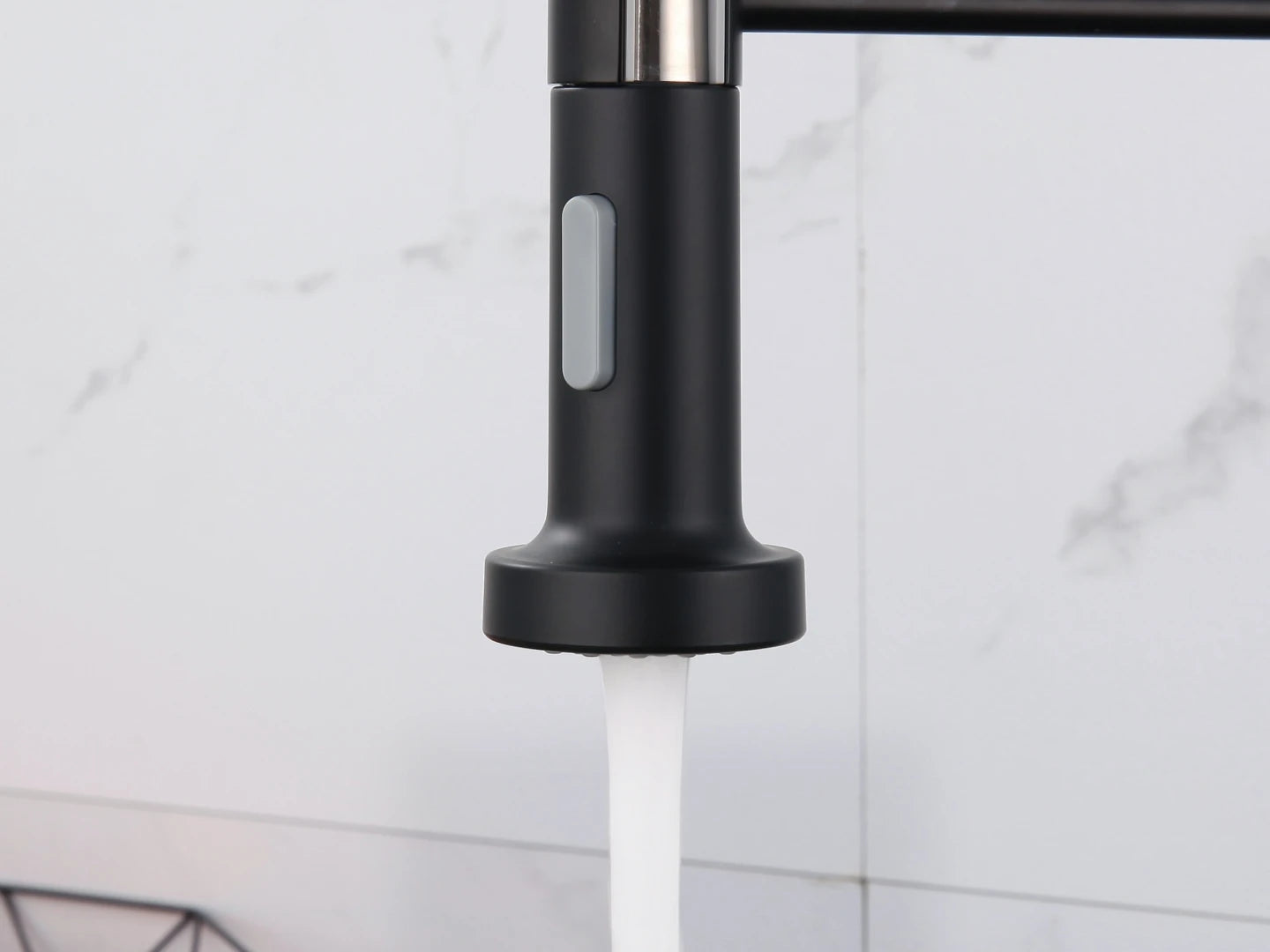 Keukenkraan - Uitneembare uitloop - Inula Mat zwart - 63cm
