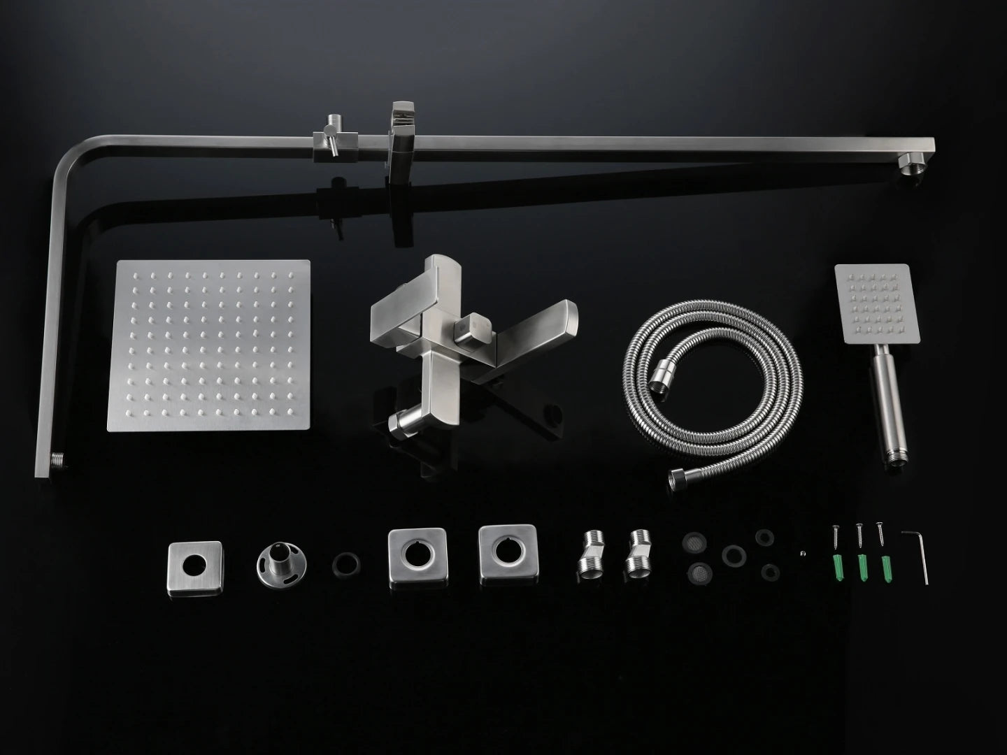 Opbouw regendoucheset - Galina Geborsteld RVS