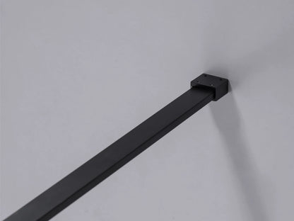Douchewand - Boston Mat zwart - verstelbaarx120x200cm