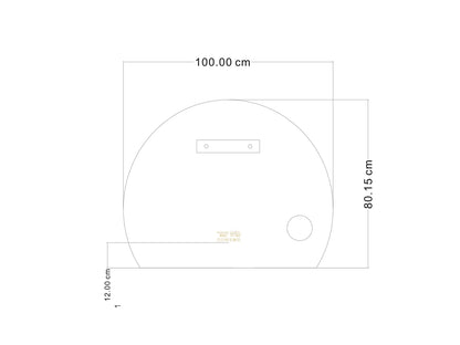 LED Badkamerspiegel - Bluetooth en speakers - Hannah 100x80cm