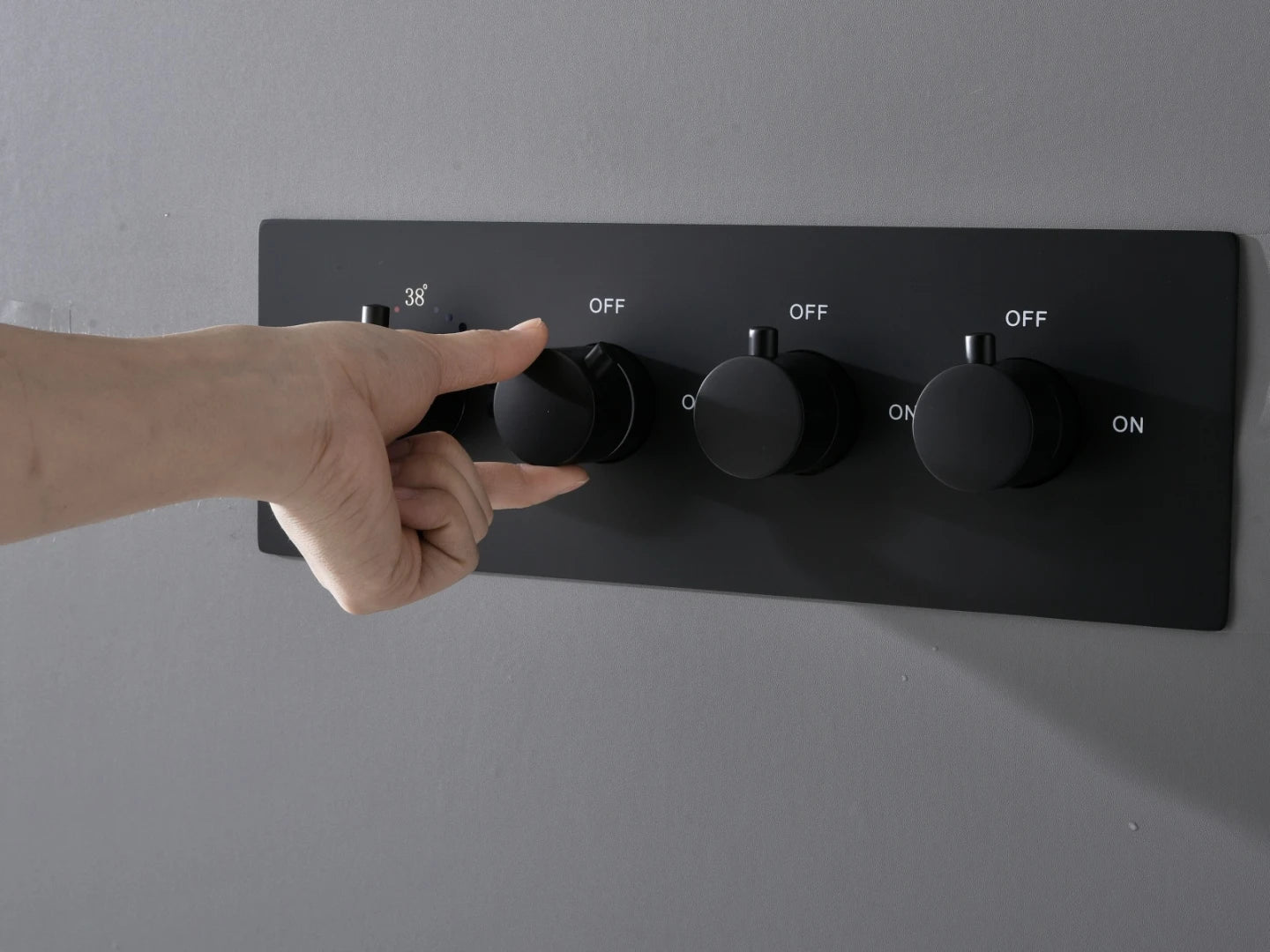 Thermostatisch inbouw regendoucheset - Okapi Mat zwart