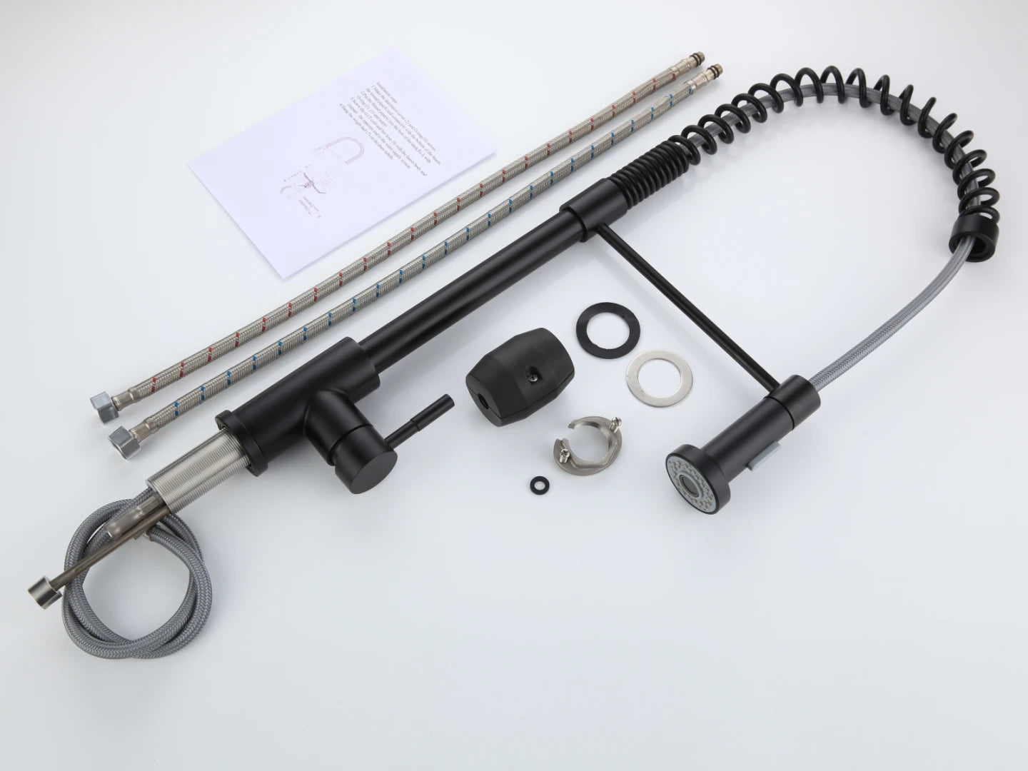 Keukenkraan - Uitneembare uitloop - Inula Mat zwart - 63cm