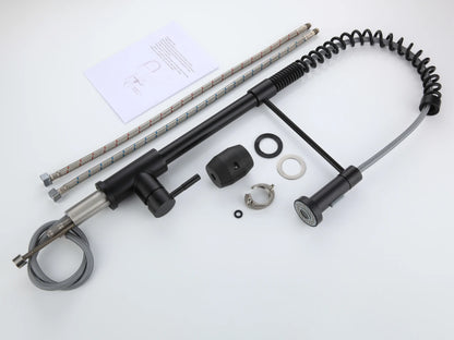 Keukenkraan - Uitneembare uitloop - Inula Mat zwart - 63cm