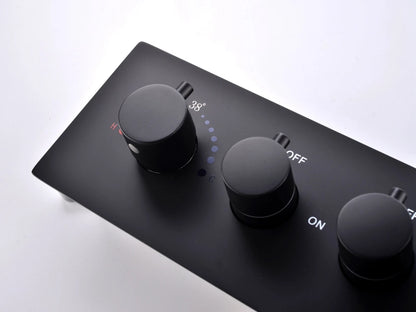 Thermostatisch inbouw regendoucheset - Okapi Mat zwart