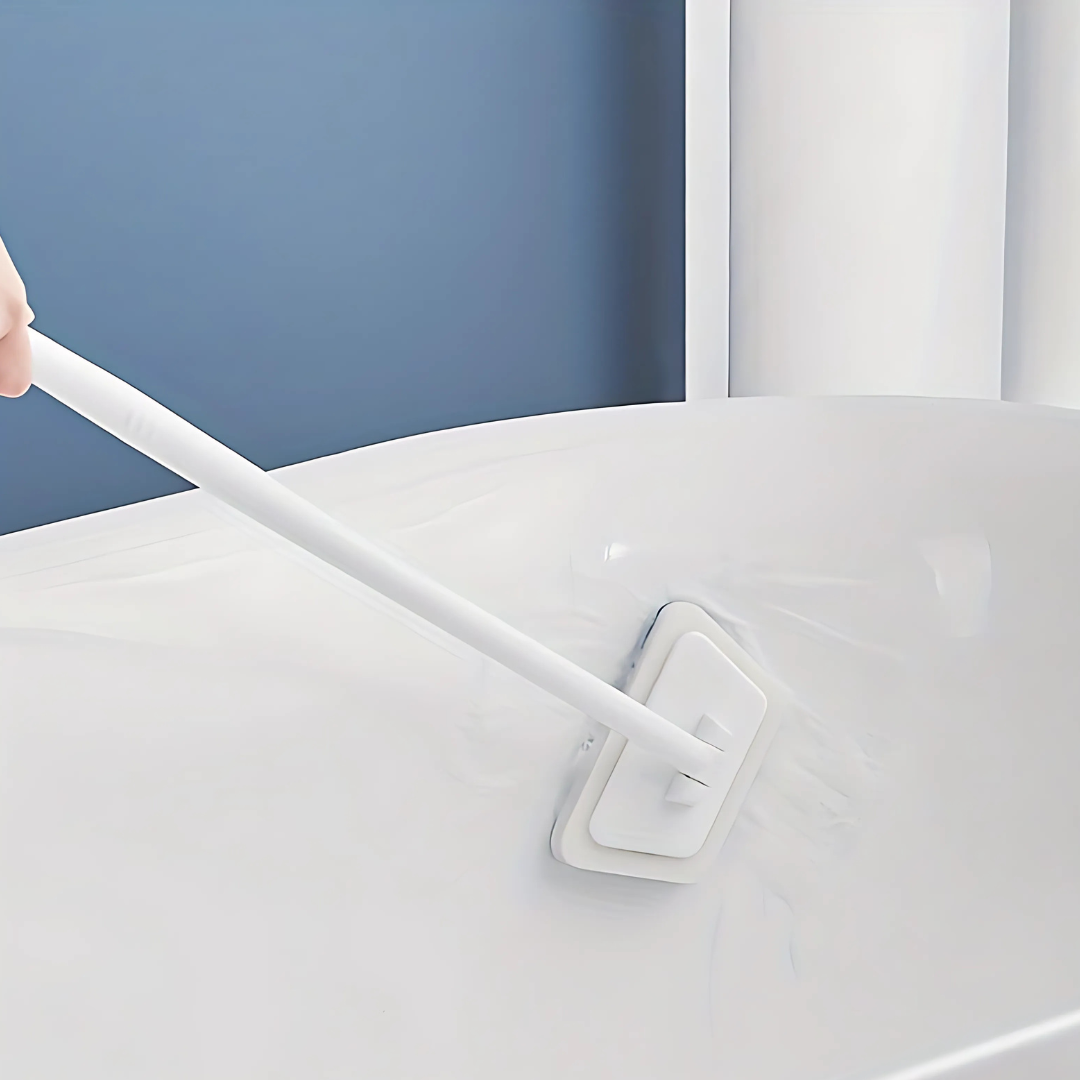 HomeEase® Verstelbare Badkamerborstel - 90° Draaibare kop - Afneembare spons - Schrobben van badkuip, tegels, glas en vloeren