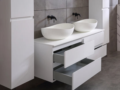 Badmeubel onderkast - Brandon Mat wit - 49x159x50cm