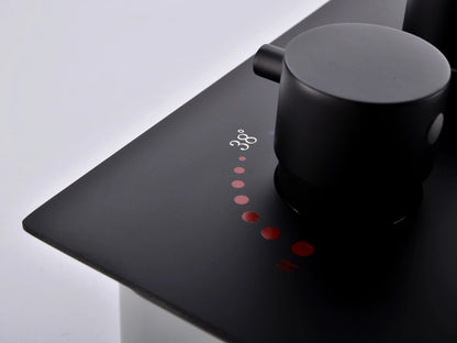 Thermostatisch inbouw regendoucheset - Okapi Mat zwart