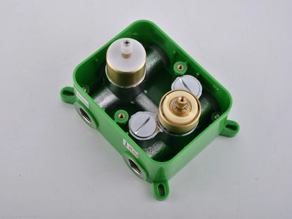 Thermostatische inbouw regendoucheset - Pointer Geborsteld goud