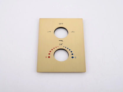 Thermostatische inbouw regendoucheset - Pointer Geborsteld goud