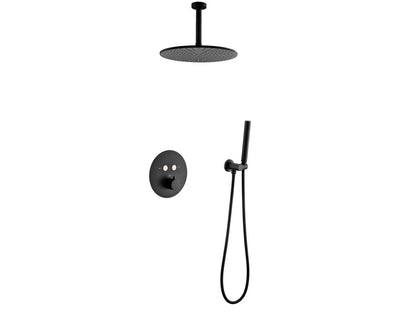 Thermostatische inbouw regendoucheset - Bombay Mat zwart