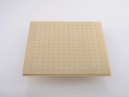 Thermostatische inbouw regendoucheset - Pointer Geborsteld goud