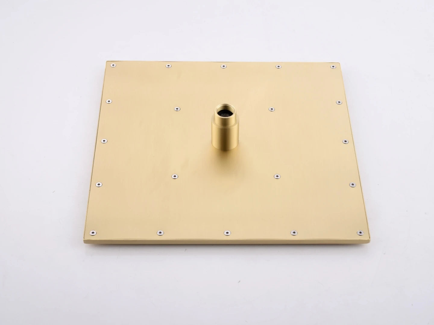 Thermostatische inbouw regendoucheset - Pointer Geborsteld goud