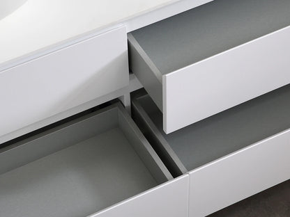 Badmeubel onderkast - Brandon Mat wit - 49x159x50cm