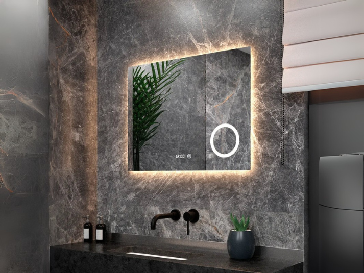 Lumia LED Badkamerspiegel - 80x60cm - Rechthoekig - Frameloos