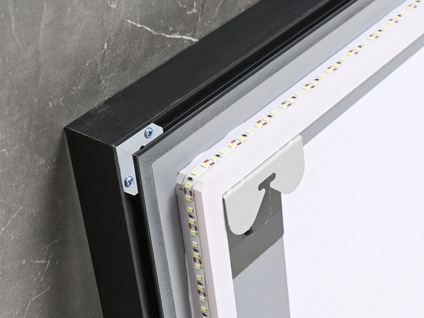 LED Badkamerspiegel - Bluetooth - Joshua Mat zwart - 100x70cm