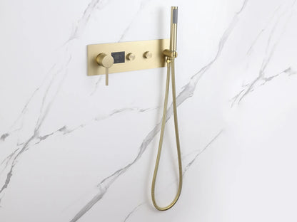 Inbouw regendoucheset - Digitaal display - Dunlin Geborsteld goud