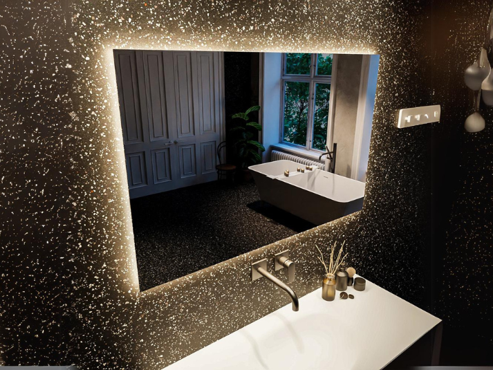 MONDIAZ Aria BRIGHT LED Badkamerspiegel 70x90cm Rechthoek