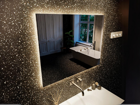 MONDIAZ Aria BRIGHT LED Badkamerspiegel 70x80cm Rechthoek