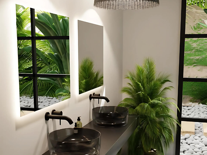 MONDIAZ Aria BRIGHT LED Badkamerspiegel 70x70cm Vierkant