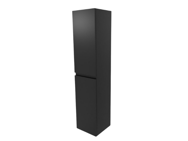MONDIAZ AIVY Hangende Badkamerkast 160x35x35cm - MDF, 2 Softclose Deuren, Greeploos, Kleur Urban (Zwart)