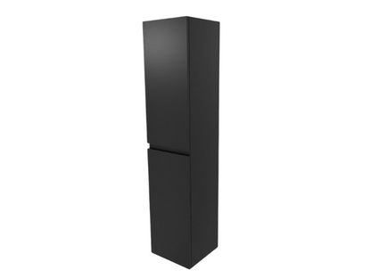 MONDIAZ AIVY Hangende Badkamerkast 160x35x35cm - MDF, 2 Softclose Deuren, Greeploos, Kleur Urban (Zwart)