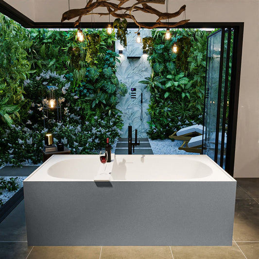 MONDIAZ FREEZE vrijstaand bad 180x85cm kleur Plata / Talc