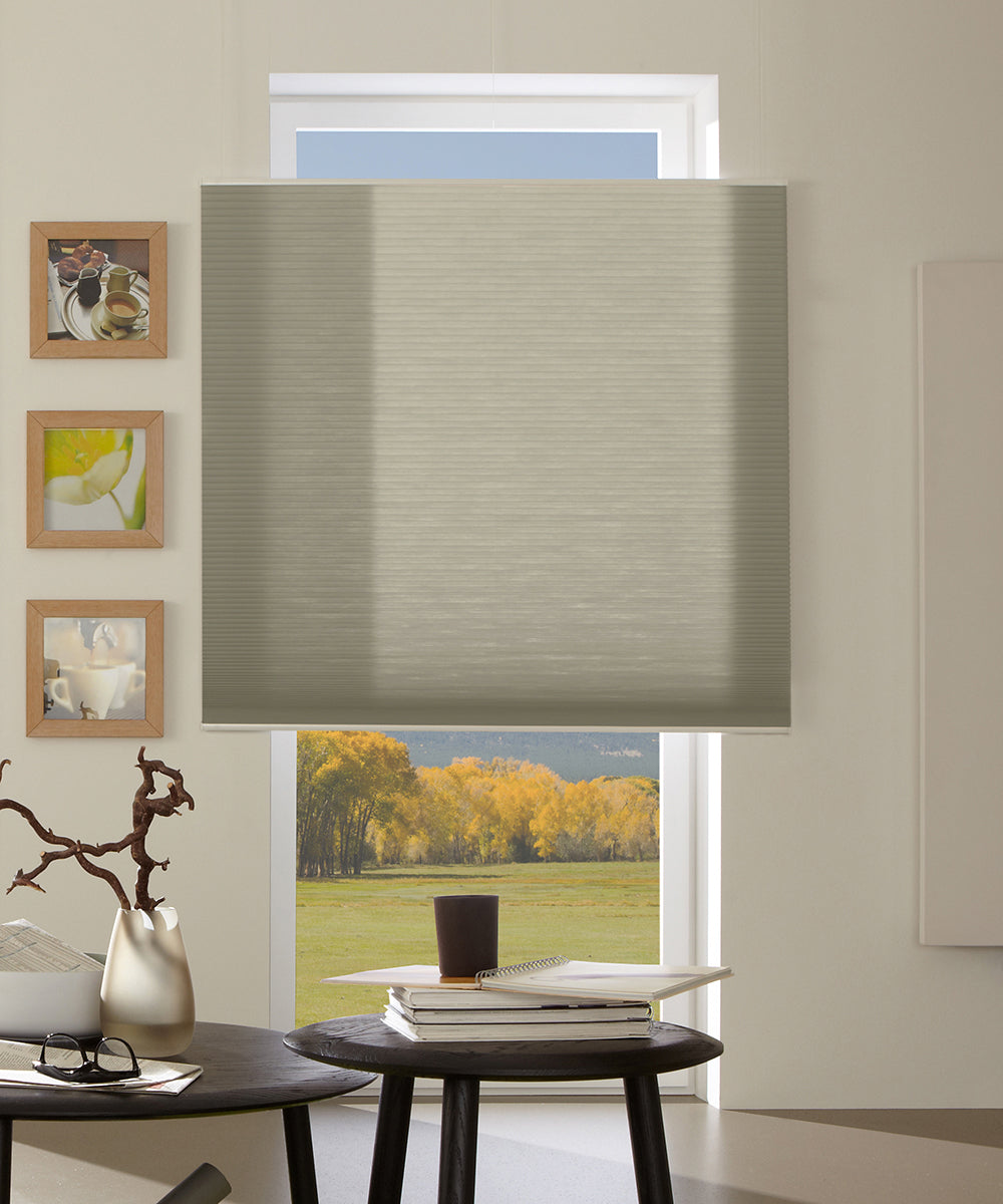 Duette® shades grijs lichtdoorlatend - vrijhangend model - HetBinnenAanzicht