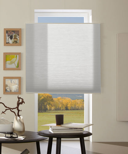 Duette® shades muisgrijs lichtdoorlatend - vrijhangend model - HetBinnenAanzicht
